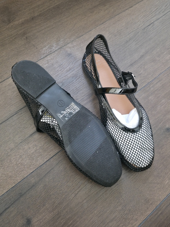 a new day Shoes - A New Day Black Mesh Mary Jane Flats - Sleek Women's Shoes